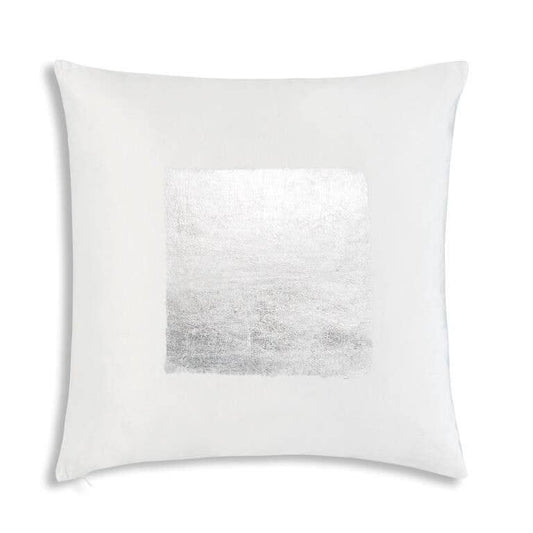 Verona Ivory Silver Velvet Pillow
